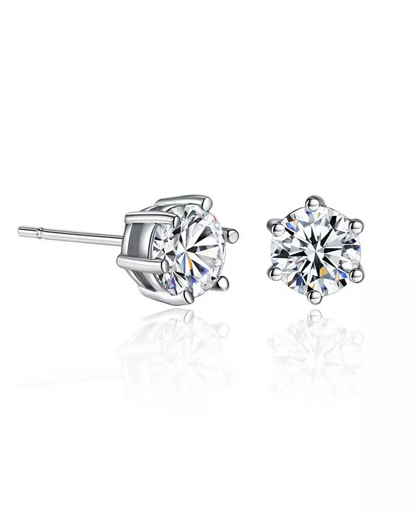 

Серьги-Гвоздики с круглыми кубическими цирконами Hollywood Sensation, silver