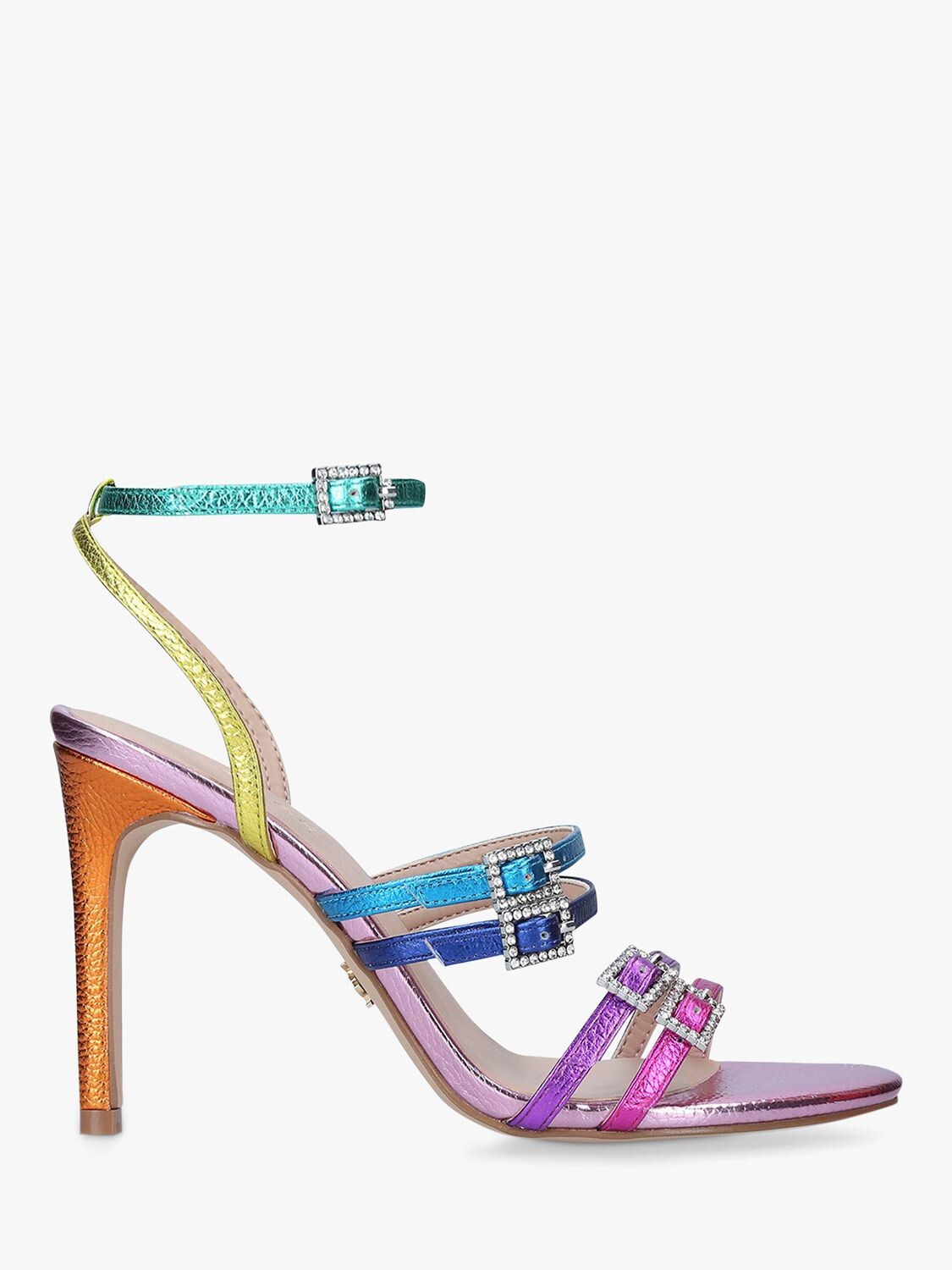 

Кожаные босоножки Kurt Geiger London Pierra на шпильке, разноцветный
