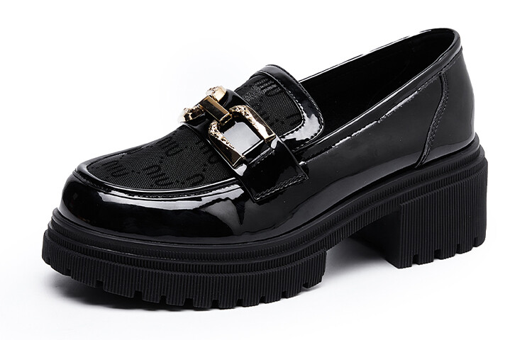 

Лоферы женские Zgr, цвет Black Fleece-lined