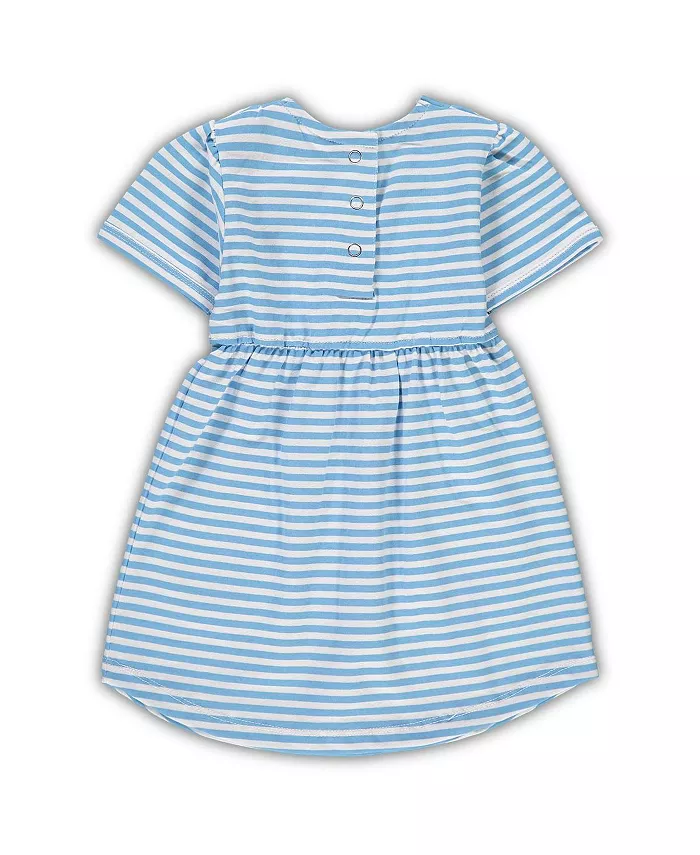 Платье для девочек в полоску с карманами Carolina Blue North Carolina Tar Heels Little King Apparel — фото 3