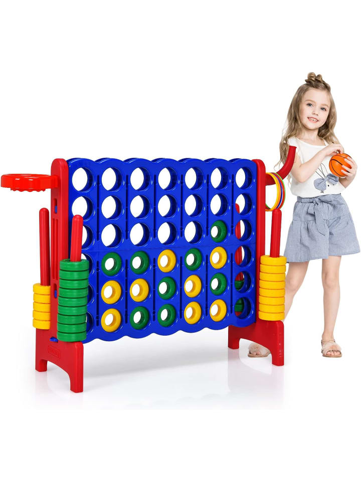 

COSTWAY Игра «четыре в ряд» в красном цвете