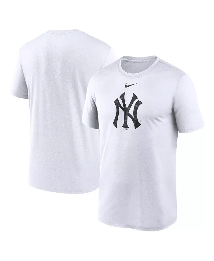

Мужская белая футболка New York Yankees Legend Fuse с большим логотипом Performance Nike