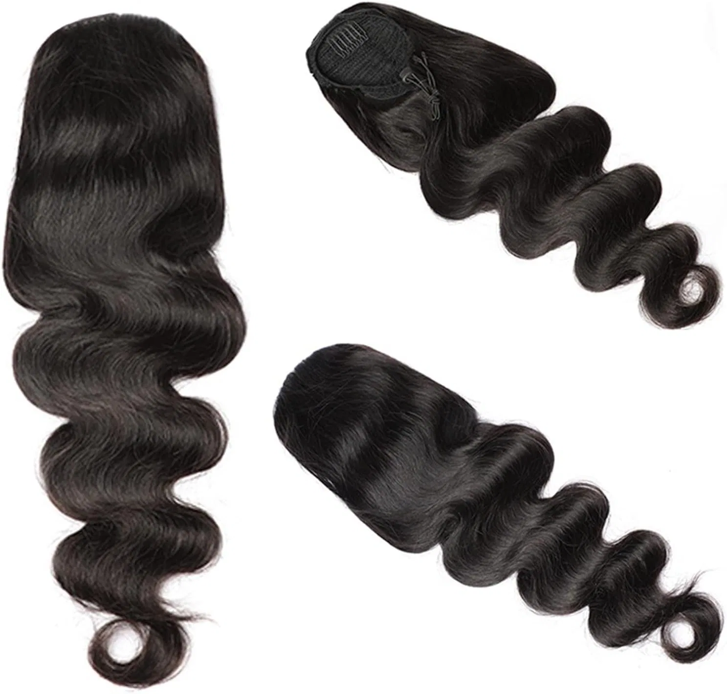 Накладной хвост «Body Wave» из натуральных волос Remy, 10-30 дюймов Kizqyn, Natural Colour — фото 3