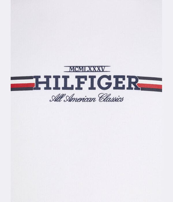 Толстовка Tommy Hilfiger Regular Fit с цветным логотипом, белый — фото 4