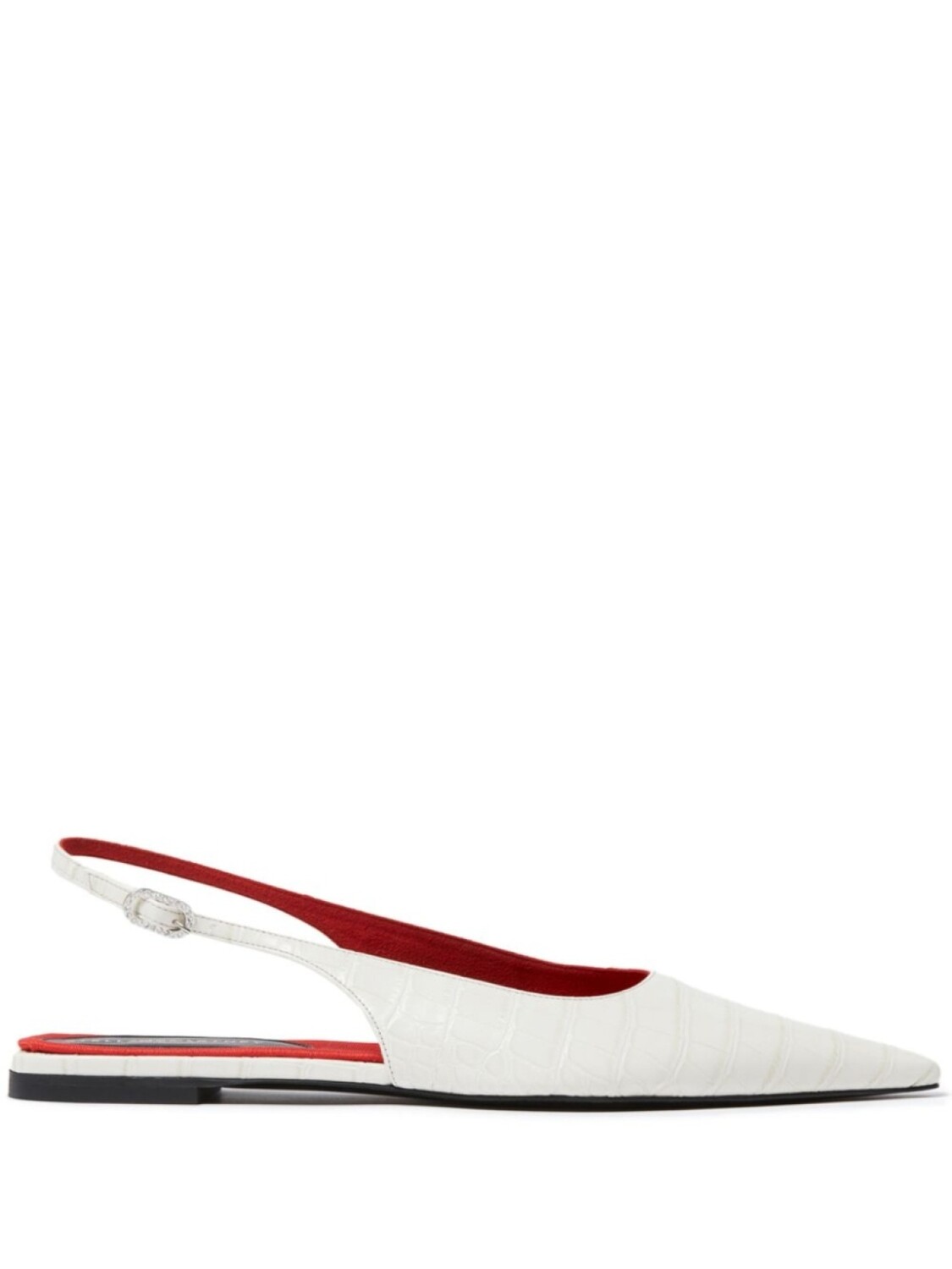 Stella McCartney балетки Elsa Cocco Alt Reptile, белый