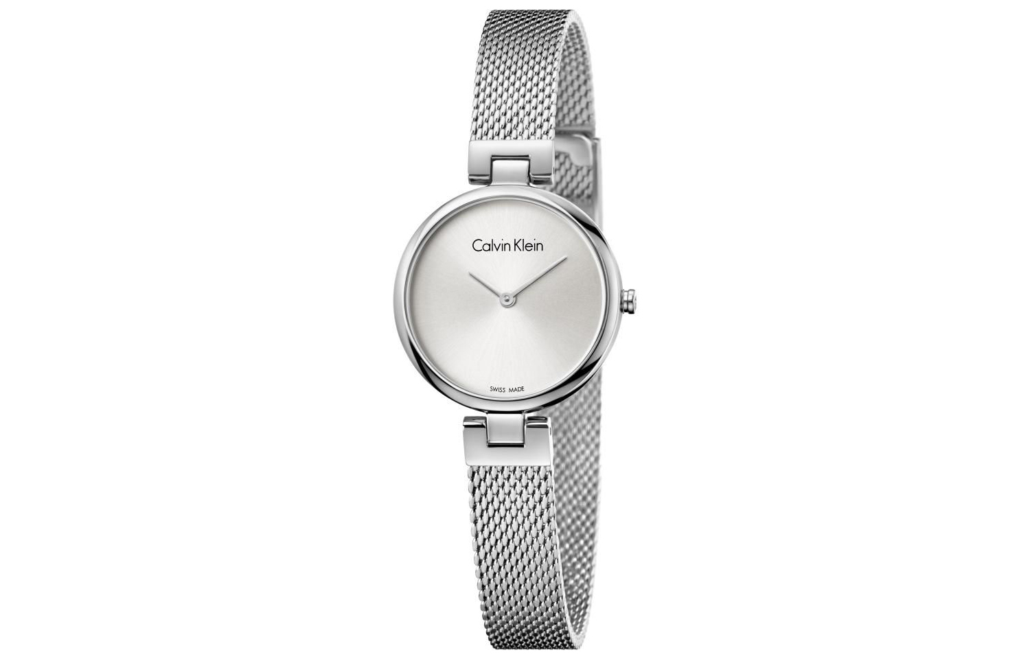 

Calvin Klein Часы CK Quartz Pure Collection Wrist Watch Quartz Movement Stainless Steel Watchband White Dial Women's Watch, White Dial Silver Strap