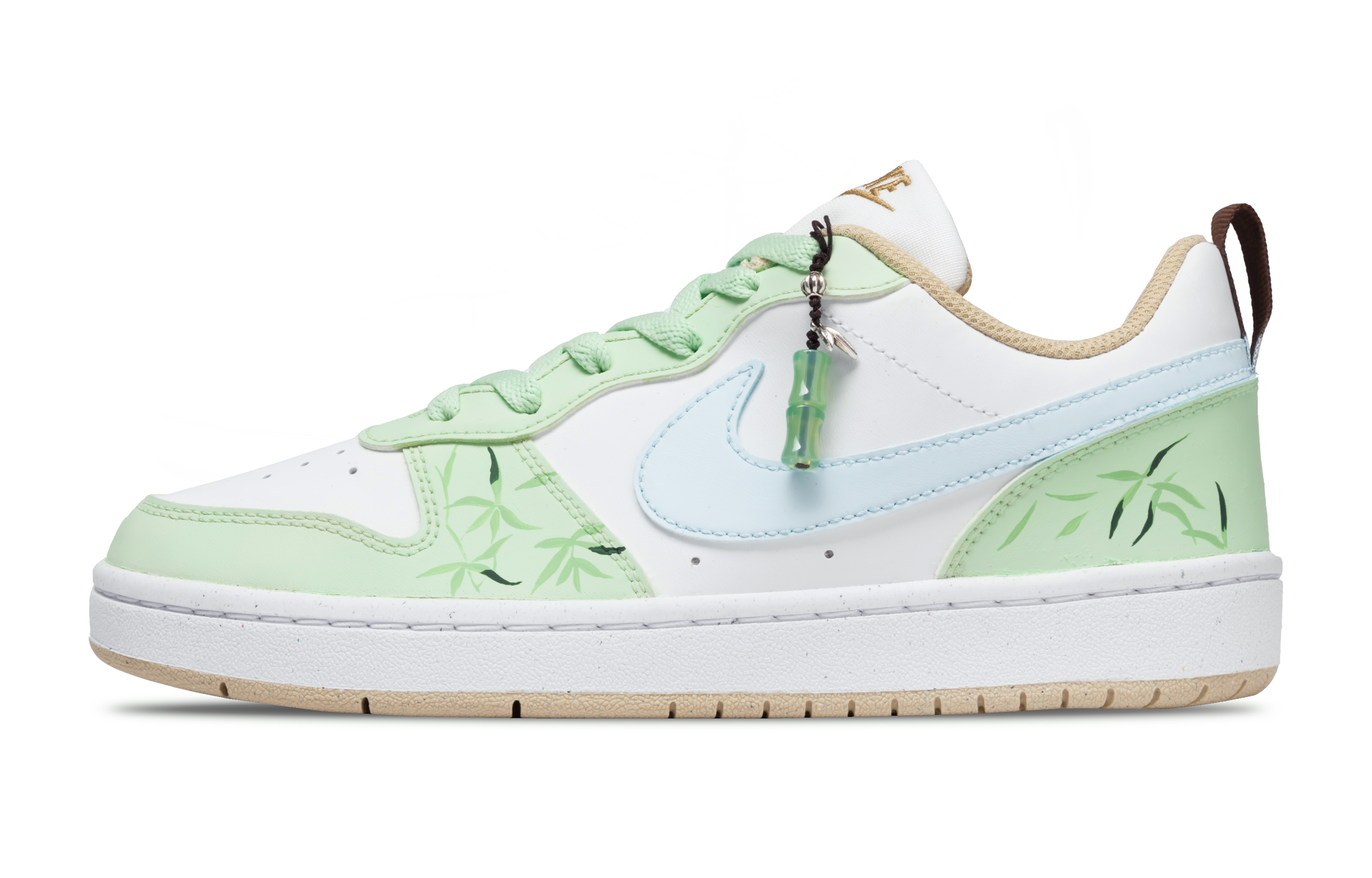 

Детские кроссовки для скейтбординга Court Borough с нескользящей подошвой и износостойкими подошвами, легкие, подростковые Nike, зеленый