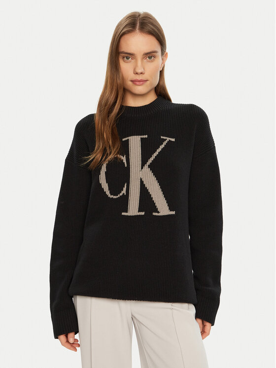 

Свободный свитер Intrasia J20J224799 Calvin Klein Jeans, черный