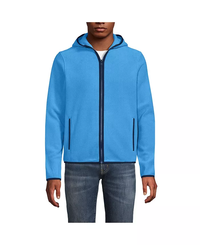 

Мужская флисовая худи с капюшоном на молнии Anyweather Lands' End, синий