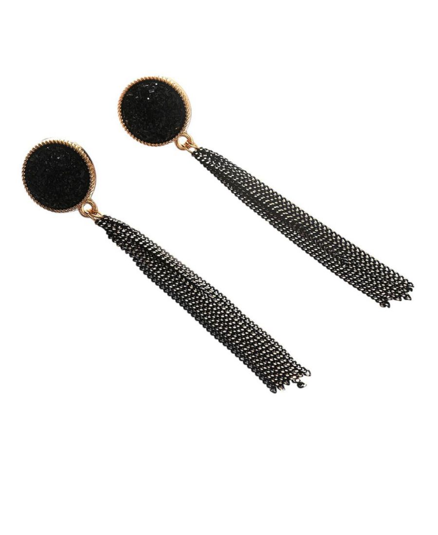 

Серьги-подвески с цепочкой и кисточками SOHI, Black