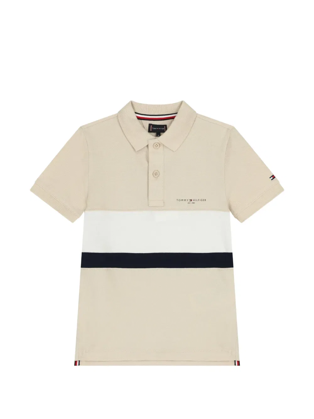 Поло с цветовыми блоками Tommy Hilfiger Junior, нейтральный