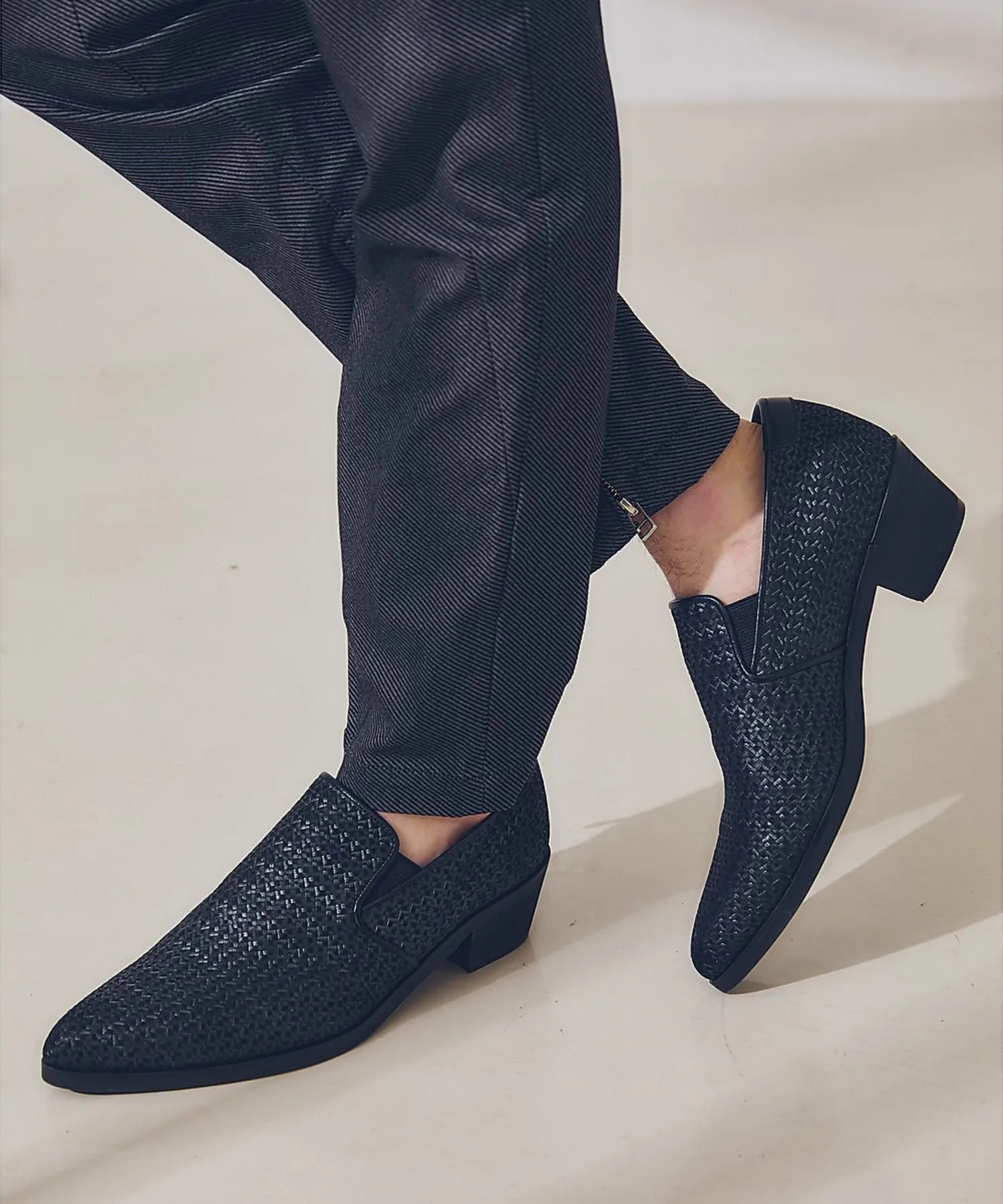 Panama Mesh Слипоны с кожаным каблуком и сетчатой вставкой Предзаказ 5351POUR LES HOMMES, Black