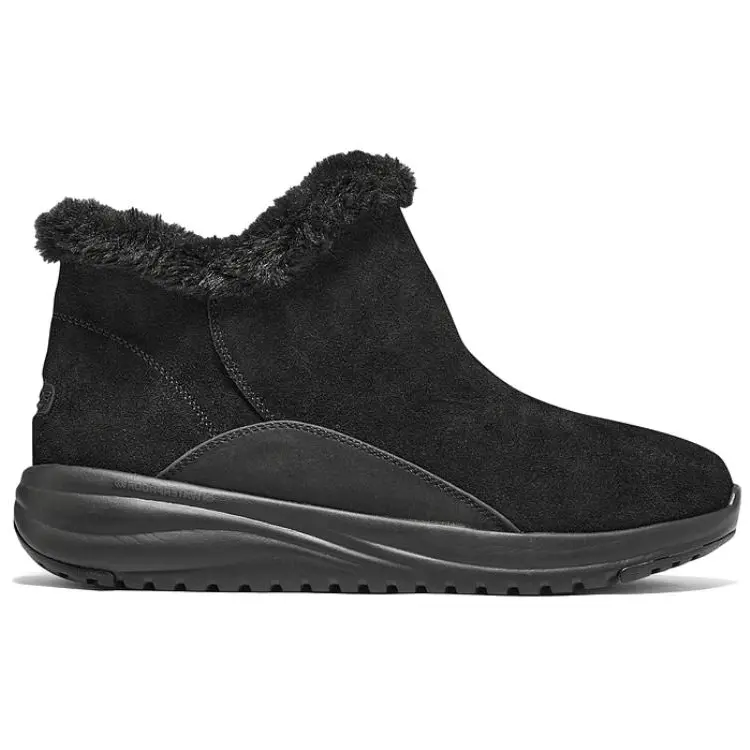 Зимние ботинки женские Skechers замшевые короткие, черный — фото 2