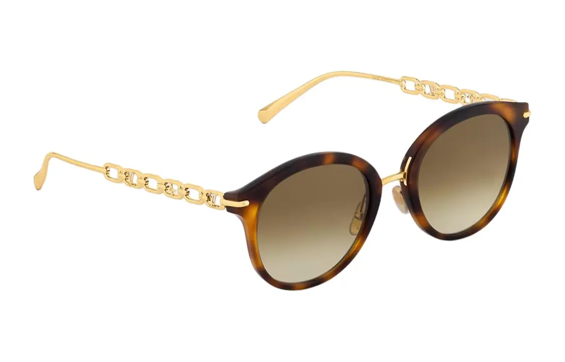 

Солнцезащитные очки Louis Vuitton, коричневый / золотой