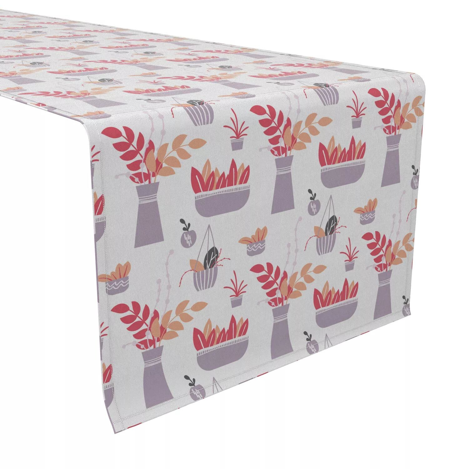 

Настольная дорожка, 100 % хлопок, 16x72 дюйма, цветочные горшки и кашпо.