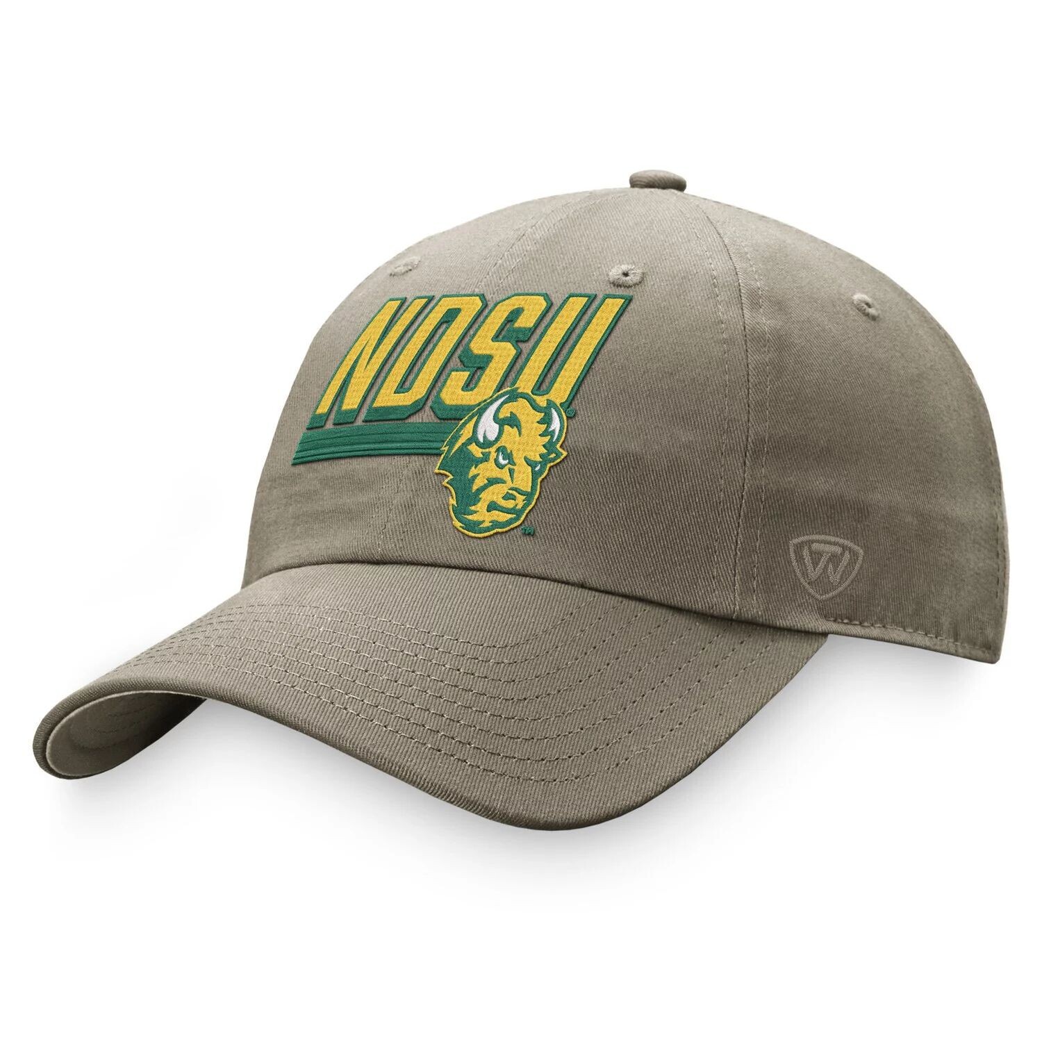 

Мужская регулируемая шапка Top of the World цвета хаки NDSU Bison Slice