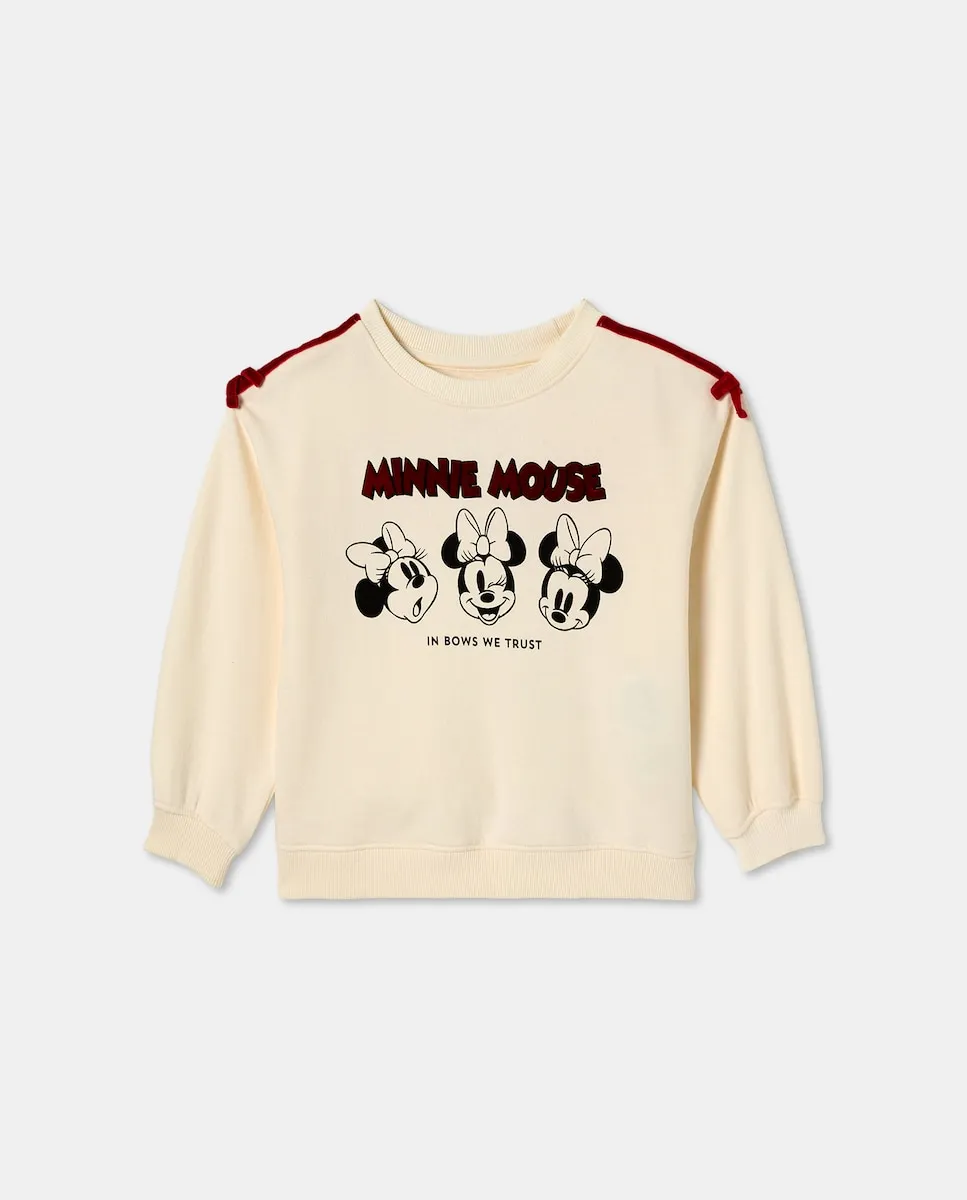 

Толстовка для девочки с позиционным принтом Минни Kids El Corte Inglés, белый