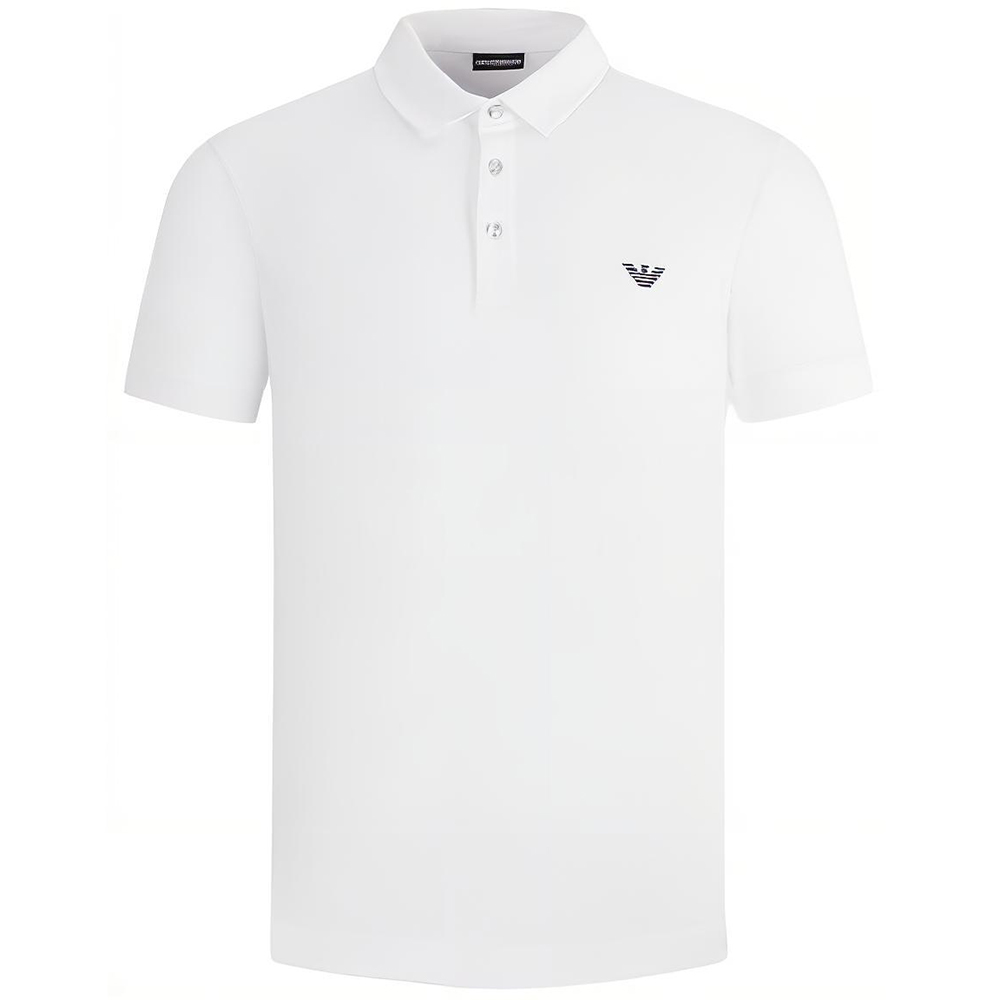 

EMPORIO ARMANI Поло EA7 SS24 мужское белое, Белый, EMPORIO ARMANI Поло EA7 SS24 мужское белое