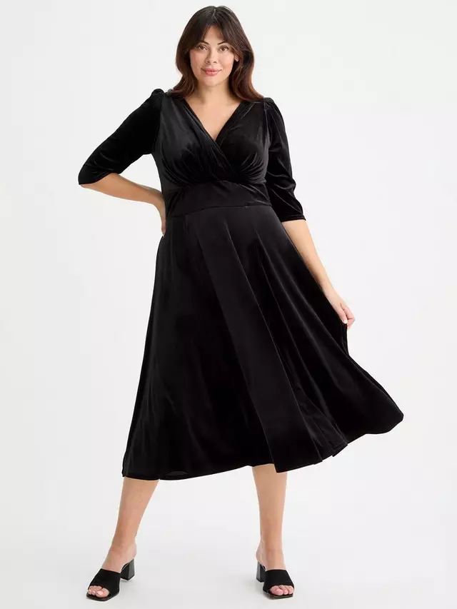 

Платье Scarlett & Jo Helena Velvet Midi, черный