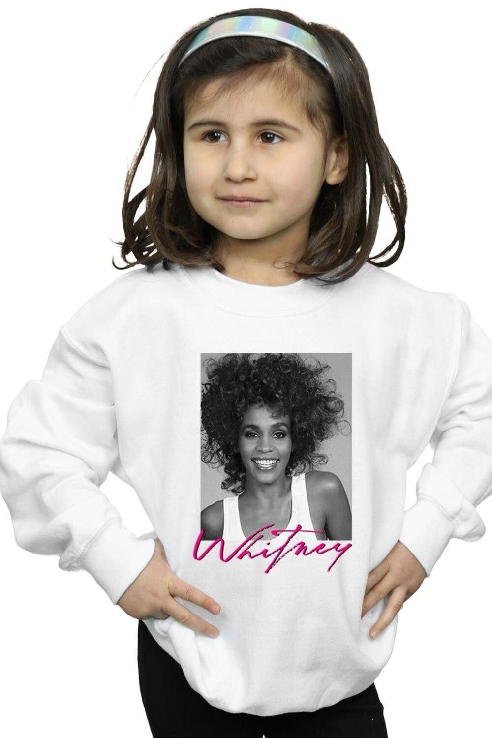 

Толстовка с фотографией улыбки Whitney Houston, белый