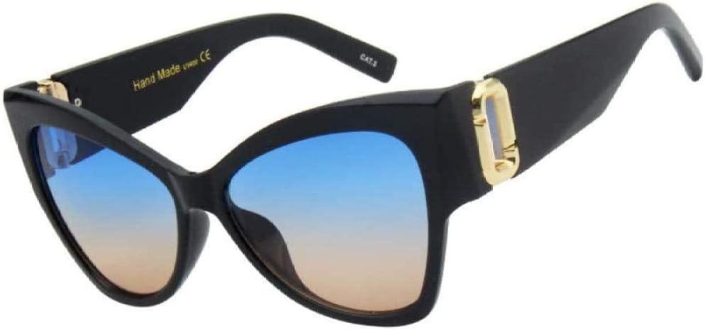 

Поляризованные солнцезащитные очки «кошачий глаз», винтажные солнцезащитные очки для женщин, модные солнцезащитные очки «кошачий глаз» большого размера для женщин, черные, UV400 HUABDVCT, C05