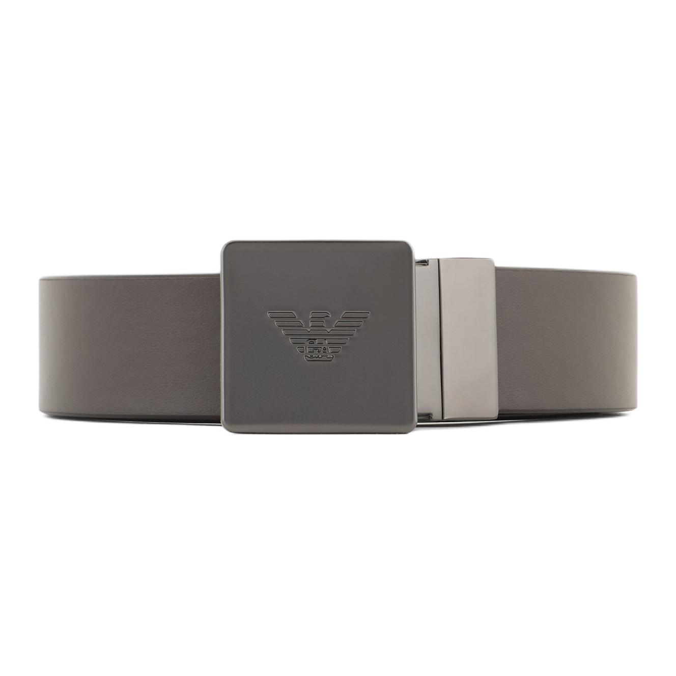 

EMPORIO ARMANI Двусторонний ремень из двухцветной кожи с пряжкой, Brown