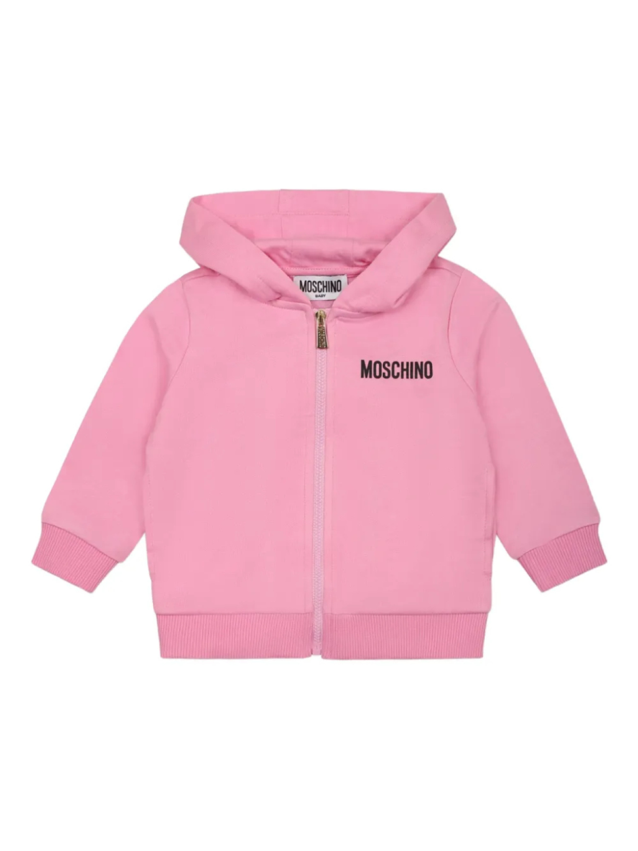 

Толстовка с капюшоном и вышитым логотипом Moschino Kids, розовый