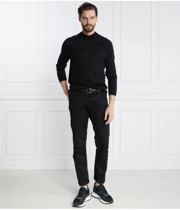 Даже шерстяной свитер regular fit Boss, черный — фото 2