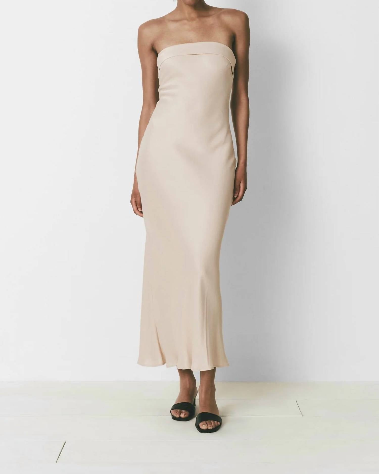 

Платье Fete без бретелей в цвете овсянка Rue Sophie, Oat