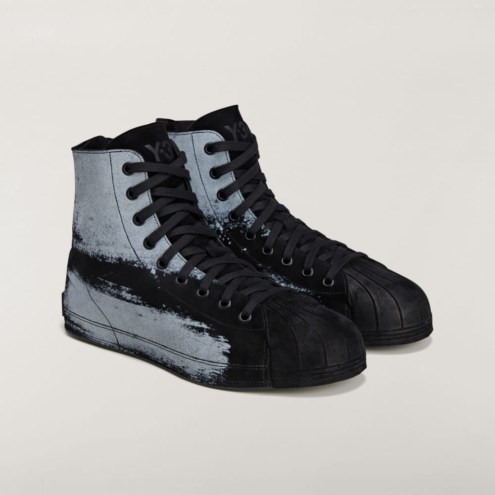 Высокие кроссовки Adidas Y-3 NIZZASTAR HI, цвет Black/Black/Off White — фото 4