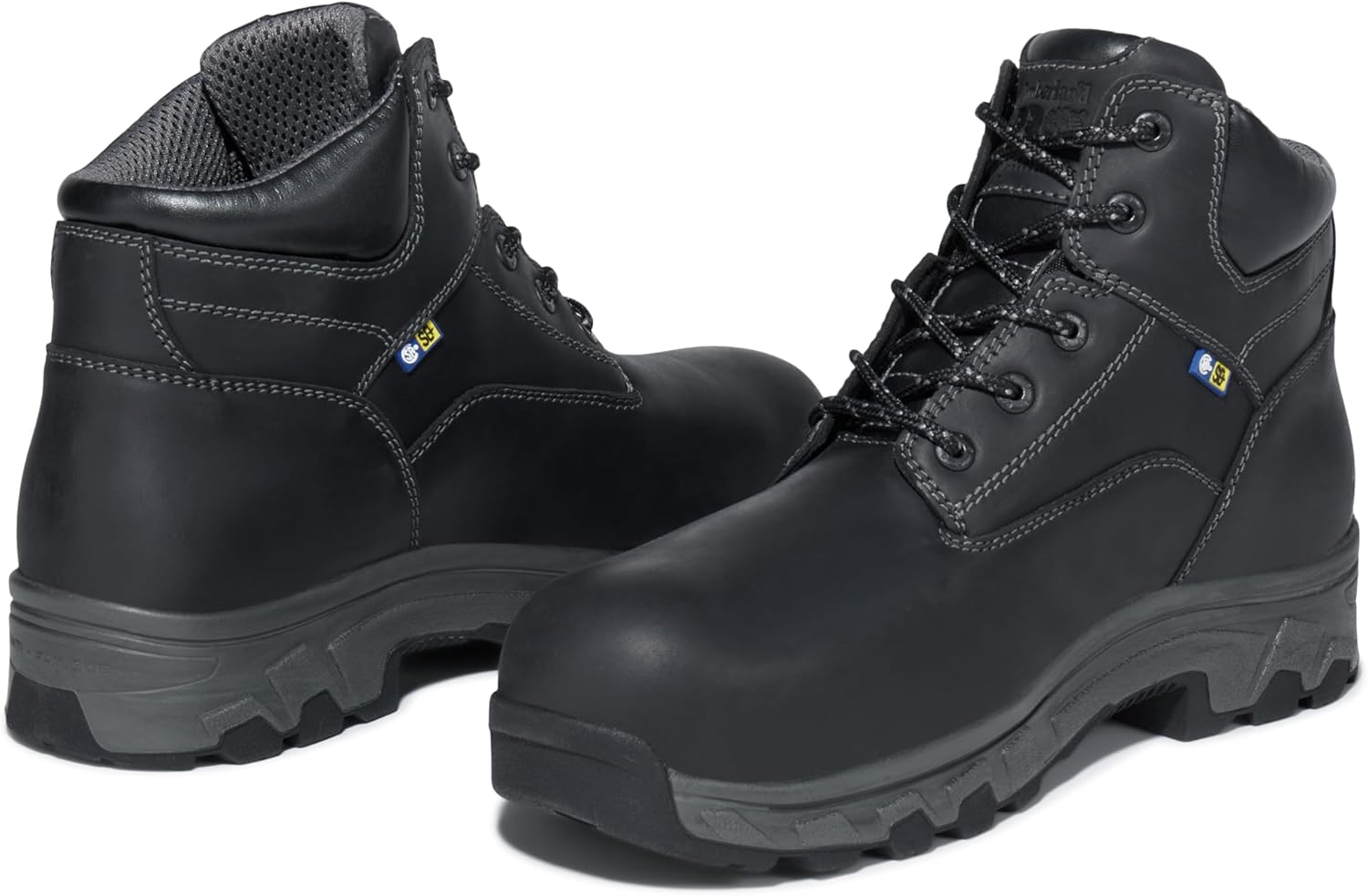 Timberland PRO мужские рабочие ботинки Workstead 6 дюймов с композитным защитным мыском, антистатической подошвой для промышленных работ, Black — фото 3