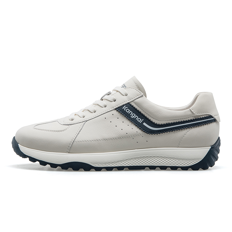 

KANGNAI Низкие повседневные кроссовки мужские бело-голубые, цвет White/Blue