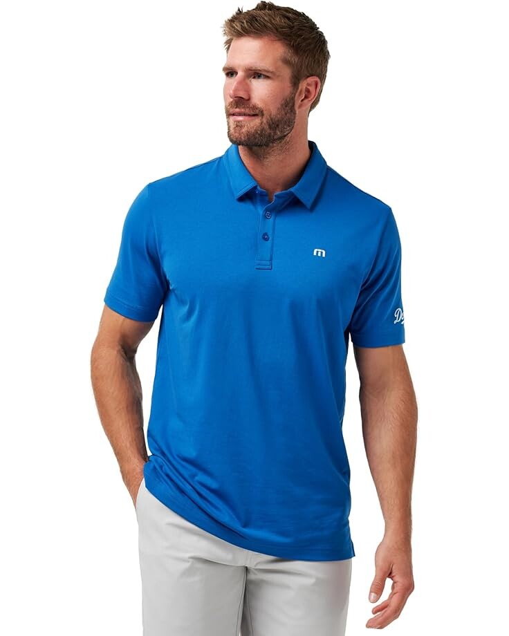 

Поло TravisMathew Los Angeles Dodgers Club Rules Polo, цвет Classic Blue