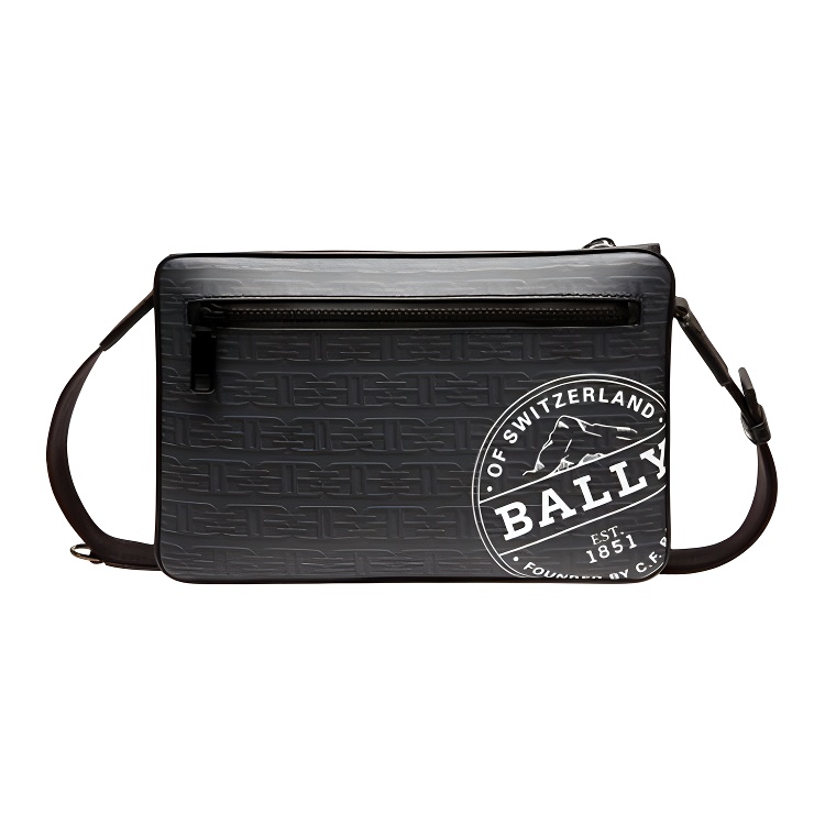 

BALLY Портативная сумка через плечо из холста, мужская, черная