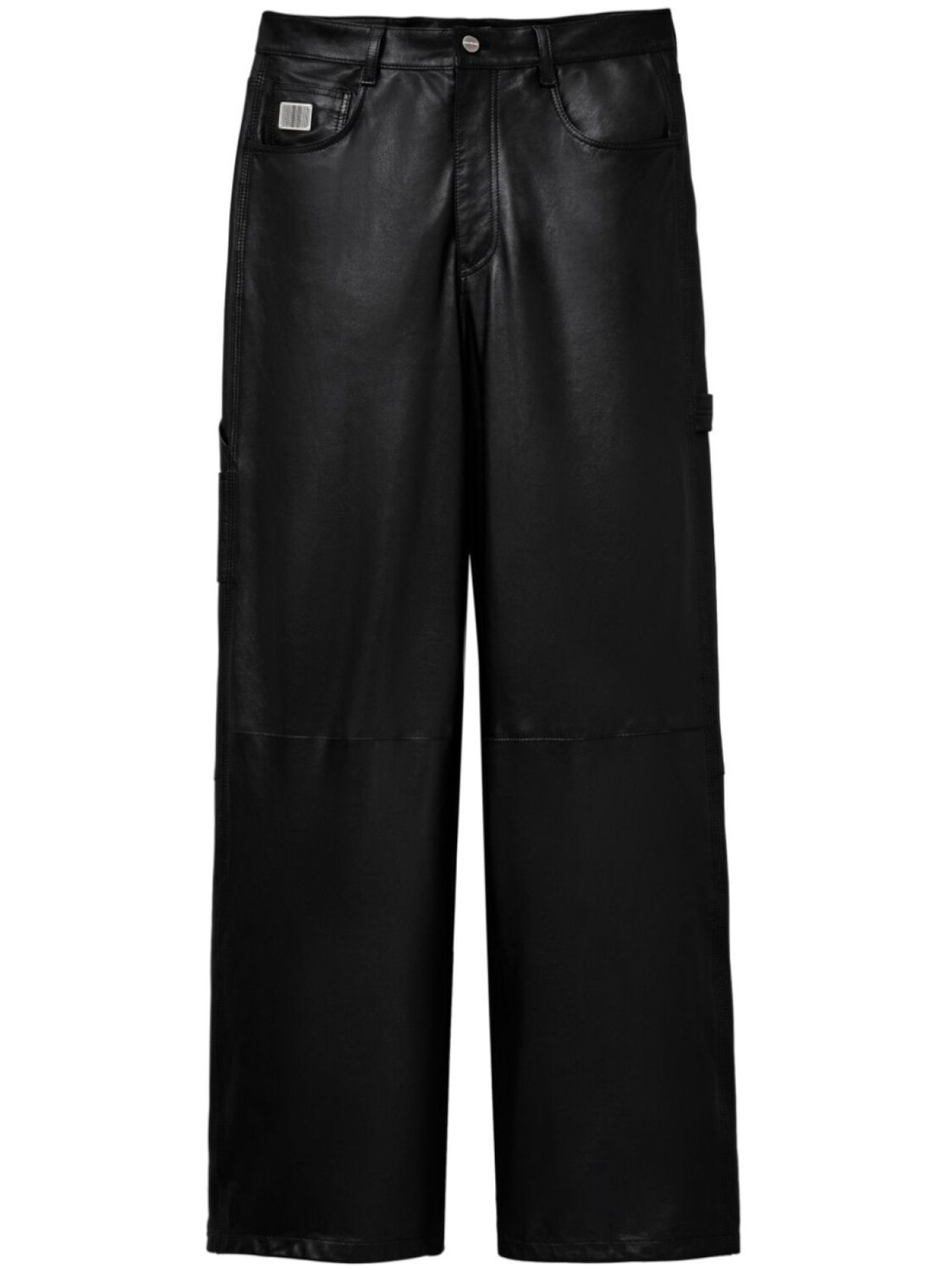 

Marc Jacobs кожаные брюки широкого кроя, черный