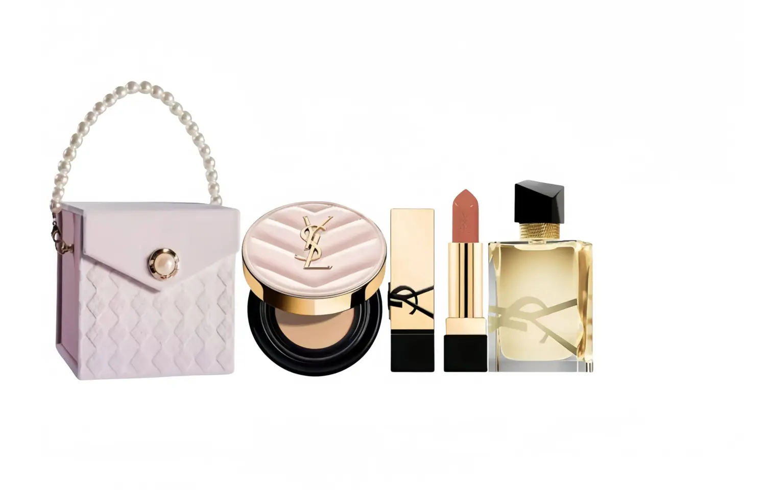 

SAINT LAURENT Набор косметики gold bar воздушная пудра помада+libre парфюмерная вода легко растушевывающийся консилер