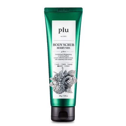 

Plu Walnut Body Scrub 3-in-1 Total Care Solution Отшелушивание Увлажнение Plu Scrub