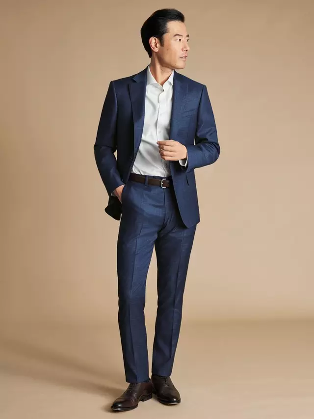 

Куртка Charles Tyrwhitt Slim Fit Wool Suit, цвет indigo blue