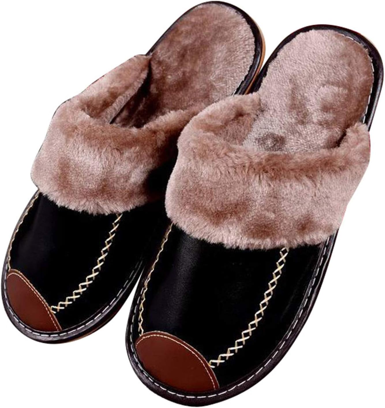 

Теплые тапочки Arinda The Alpha с плюшевой подкладкой и верхом из искусственной кожи, унисекс, черный