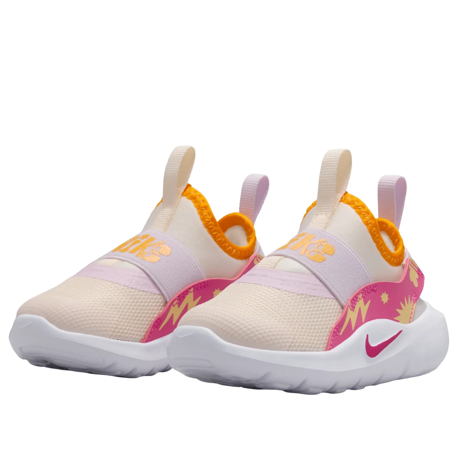 Кроссовки (TD) Nike Flex Runner 4 SE 'Chalk Sundial Tangerine', бежевый — фото 3