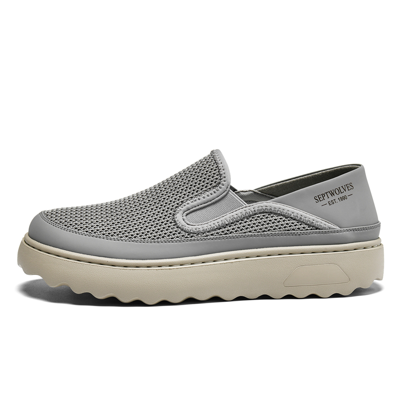 

SEPTWOLVES Мужские низкие кеды из холста серого цвета, цвет Gray (Standard Leather Shoe Size)