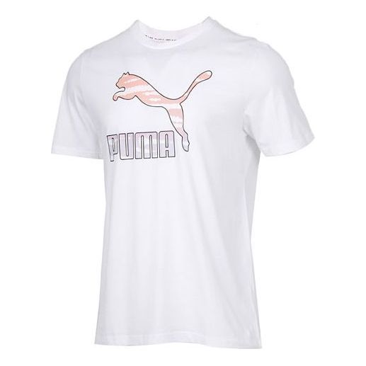 

Футболка chest large logo printing short sleeve white Puma, белый