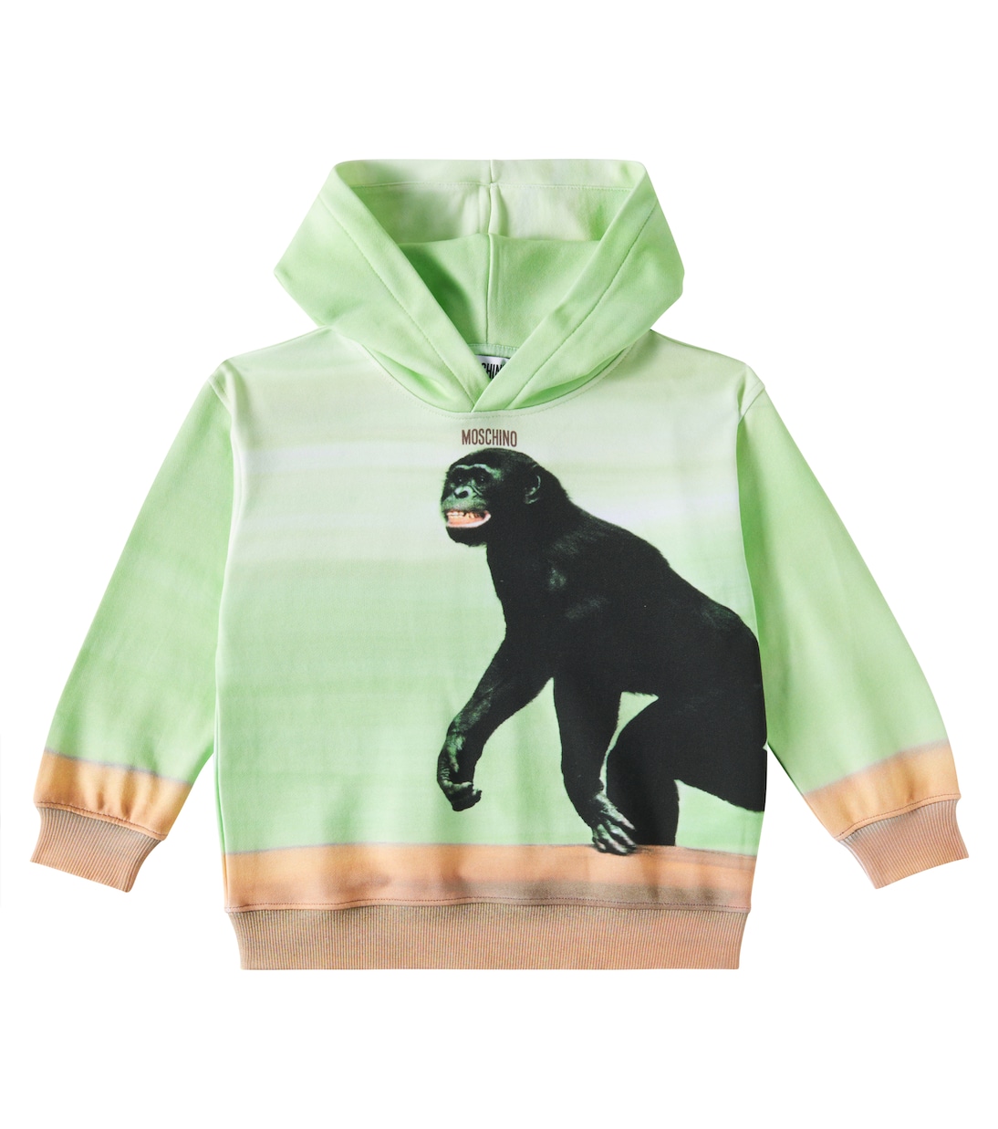 

Толстовка из хлопкового джерси Moschino Kids, Green Monkey
