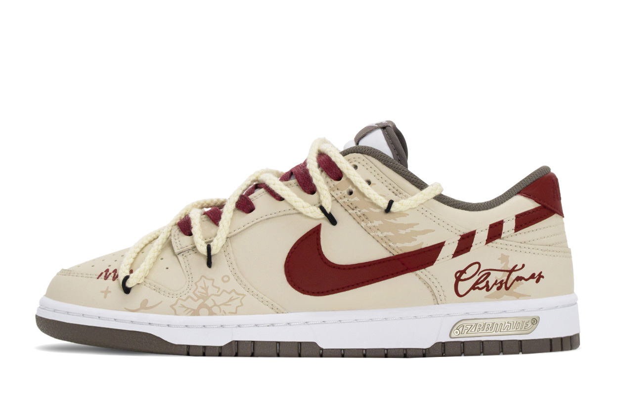 

Nike Мужские износостойкие низкие скейтбордные кроссовки Dunk Tree Of Time, красно-коричневый