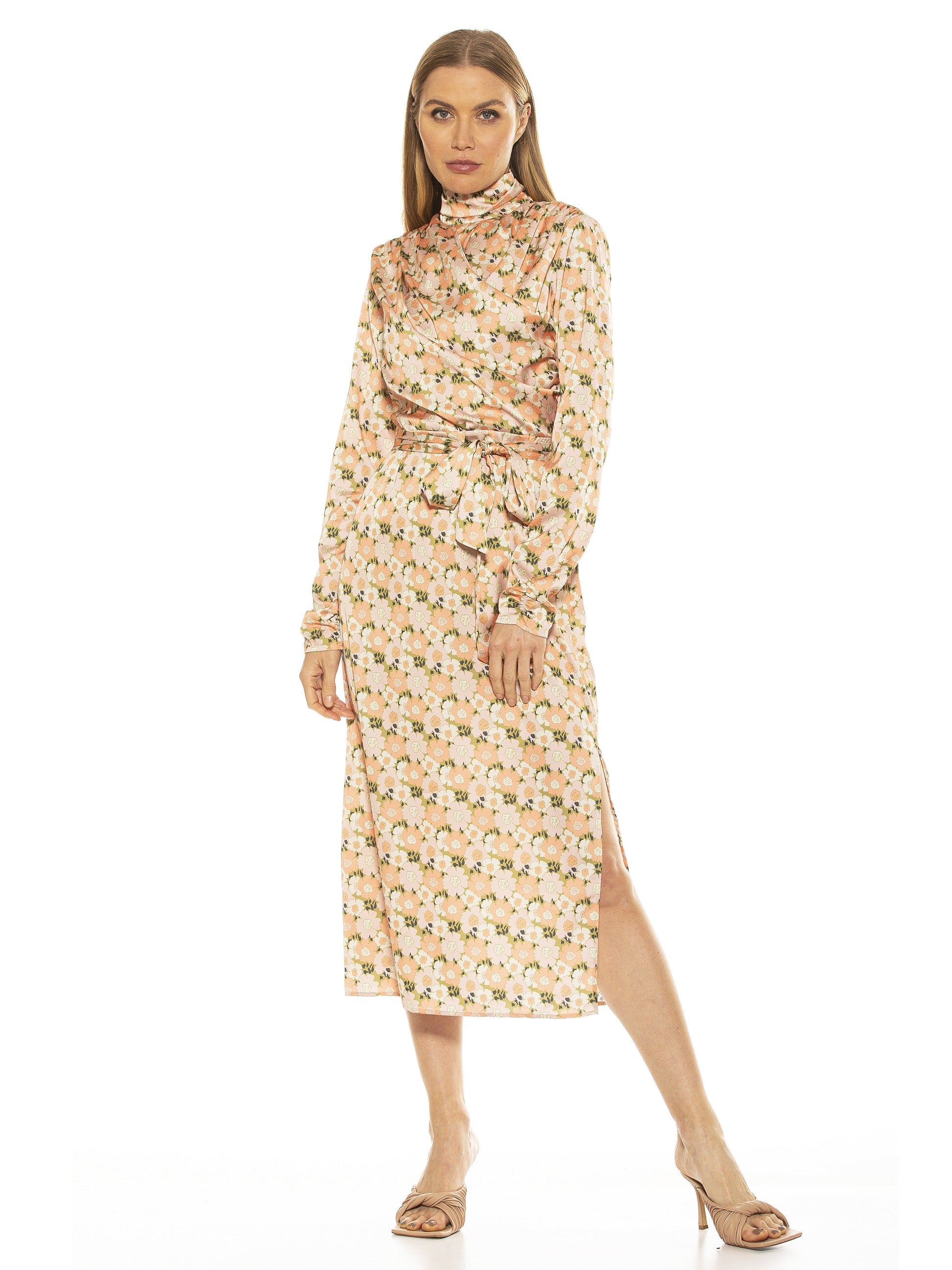 

Платье миди с воротником-стойкой ALEXIA ADMOR, цвет spring florals