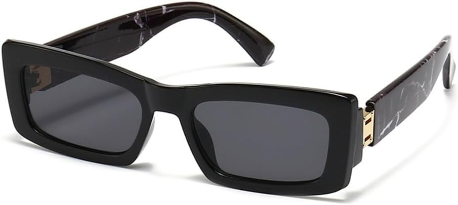 

MUTYNE Модные разноцветные прямоугольные женские солнцезащитные очки класса люкс, ретро узкие очки с защитой от УФ-излучения UV400, мужские винтажные солнцезащитные очки, C3