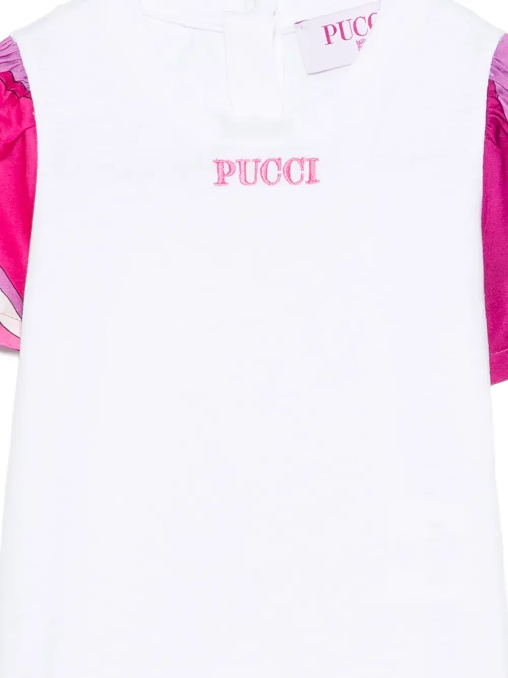 Футболка с вышивкой логотипа Pucci Junior, белый — фото 3