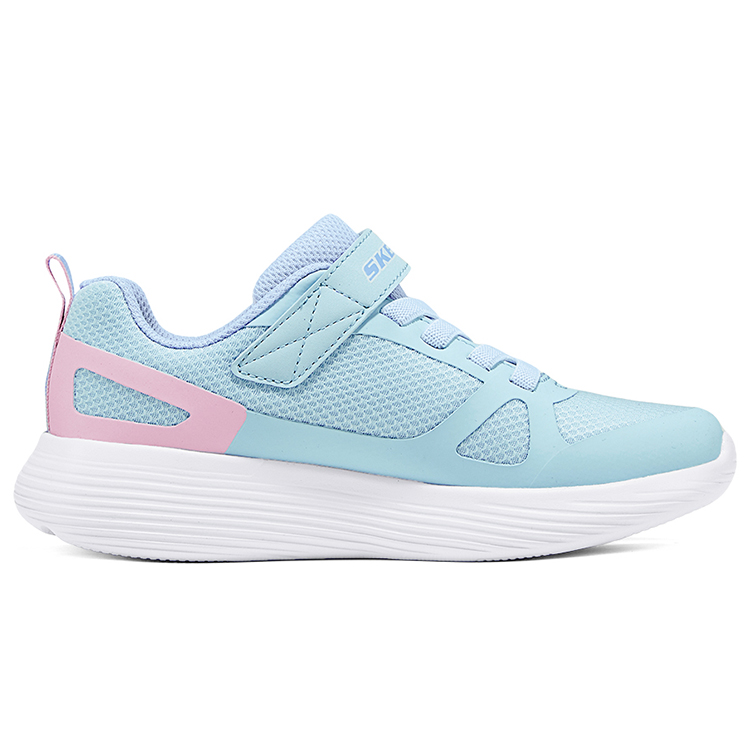 Кроссовки SKECHERS GIRLS Abrasion Resistant Slip Resistant Low top Kids Lifestyle Shoes Teenagers Skechers Kids, синий/розовый — фото 2