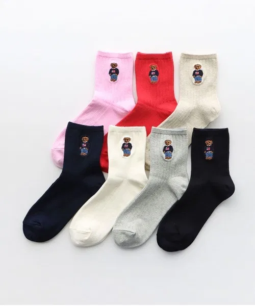 Женские короткие носки Polo Bear из органического хлопка POLO RALPH LAUREN 03207311 — фото 4