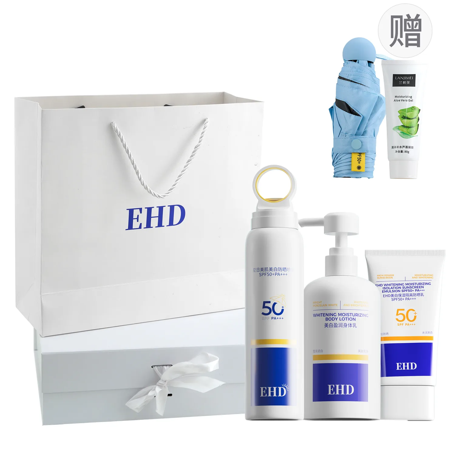 EHD Набор для ухода за кожей унисекс, [Box Not Included]Sun Protection Lotion*2+Sunscreen Sprays*1 — фото 2